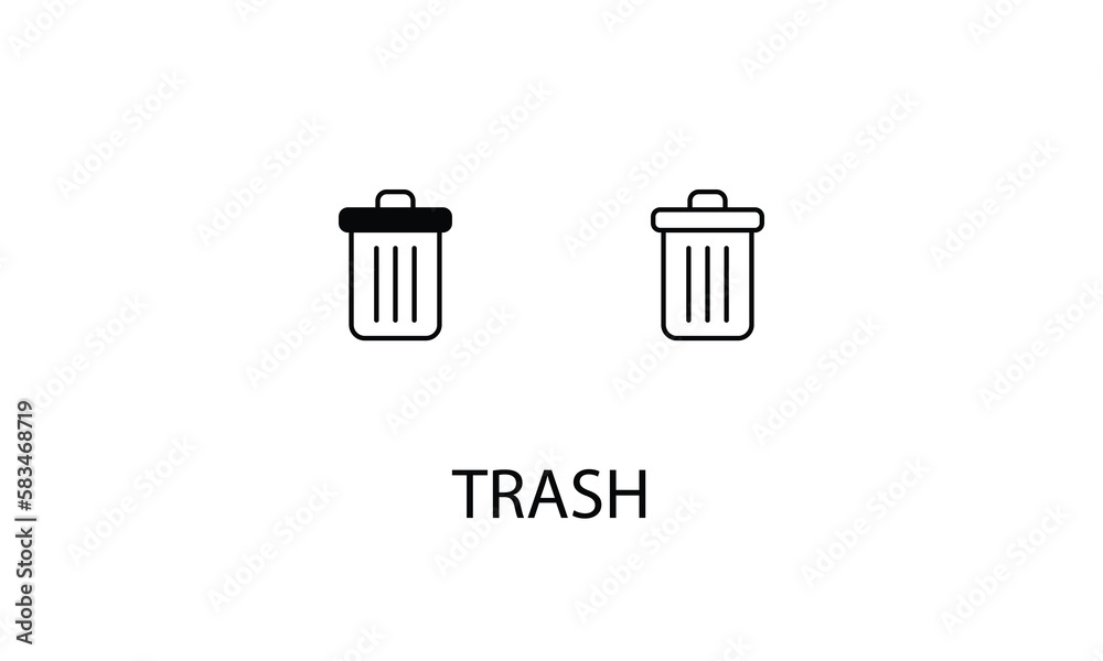 Trash double icon design stock illustration