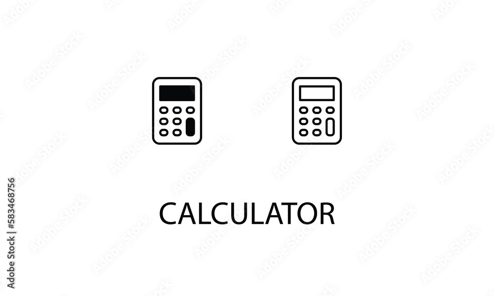 Calculator double icon design stock illustration Calculator double icon design stock illustration