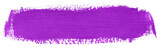 Purple stroke of paint texture isolated on transparent background