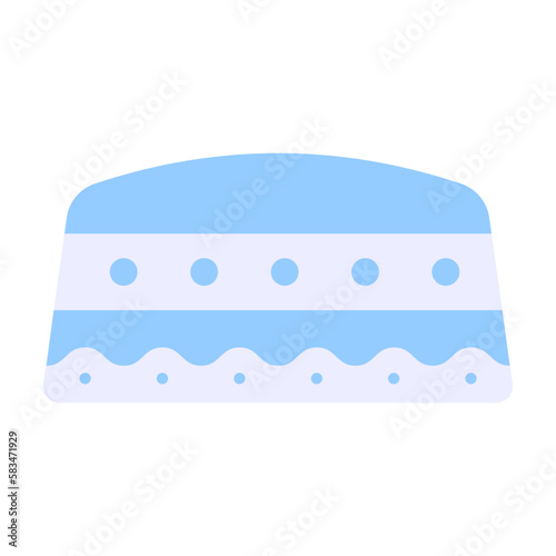 Araqchin Concept, Taqiyah rounded cap vector color icon Design, Ramadan and Eid al-Fitr Symbol, Islamic and Muslims fasting Sign, Arabic holidays celebration stock illustration, 