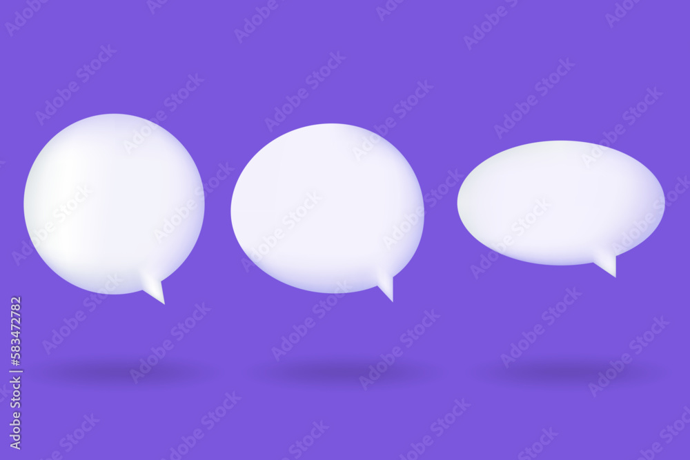round bubble chat icon set round bubble chat icon set