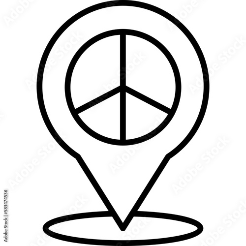 Peace Location Icon