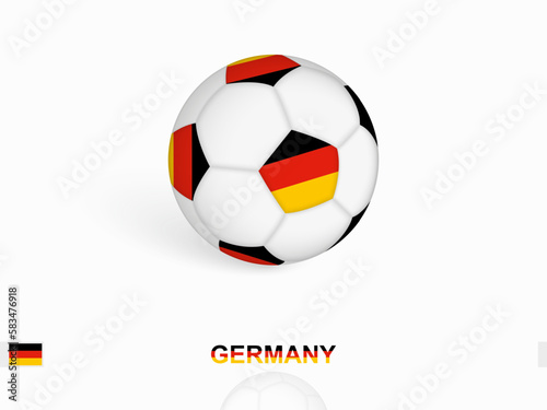 Soccer ball with the Germany flag, football sport equipment.