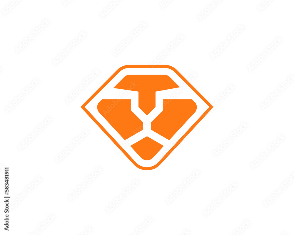 Lion and diamond logo combination with business Lion and diamond logo combination with business