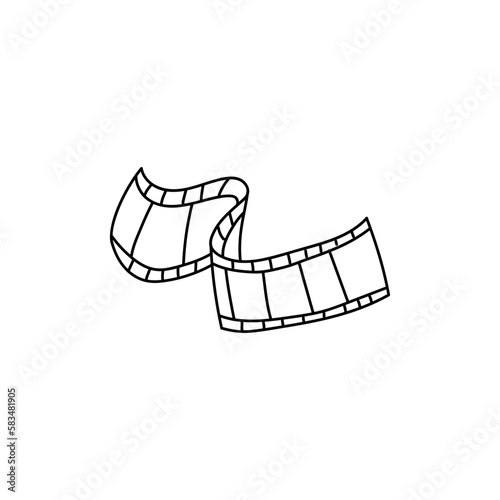 hand drawn doodle film strip illustration vector