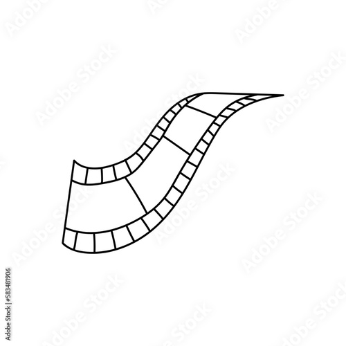 hand drawn doodle film strip illustration vector