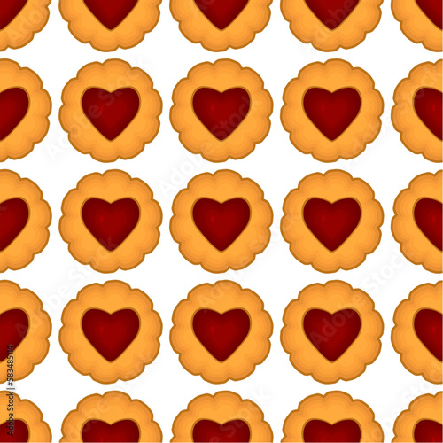 Pattern homemade cookie different taste in pastry biscuit