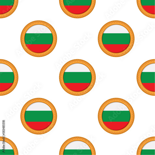 Pattern cookie with flag country Bulgaria in tasty biscuit Free Download Pattern cookie with flag country Bulgaria in tasty biscuit - GFXLoad