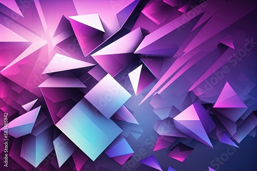 Geometric background with shades of purple  creating a sleek and modern aesthetic. The repeating patterns and shapes  Generative of AI
