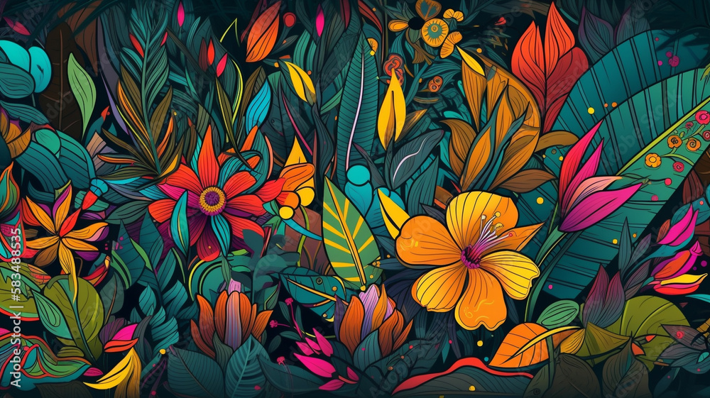 tropical plants background