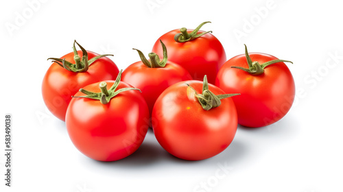 Tomato. Fresh vegetables isolated on white background. Healthy food concept. Generative AI