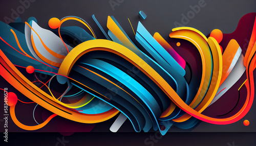 Dynamic Geometry: A Bold and Modern Abstract Lines Composition