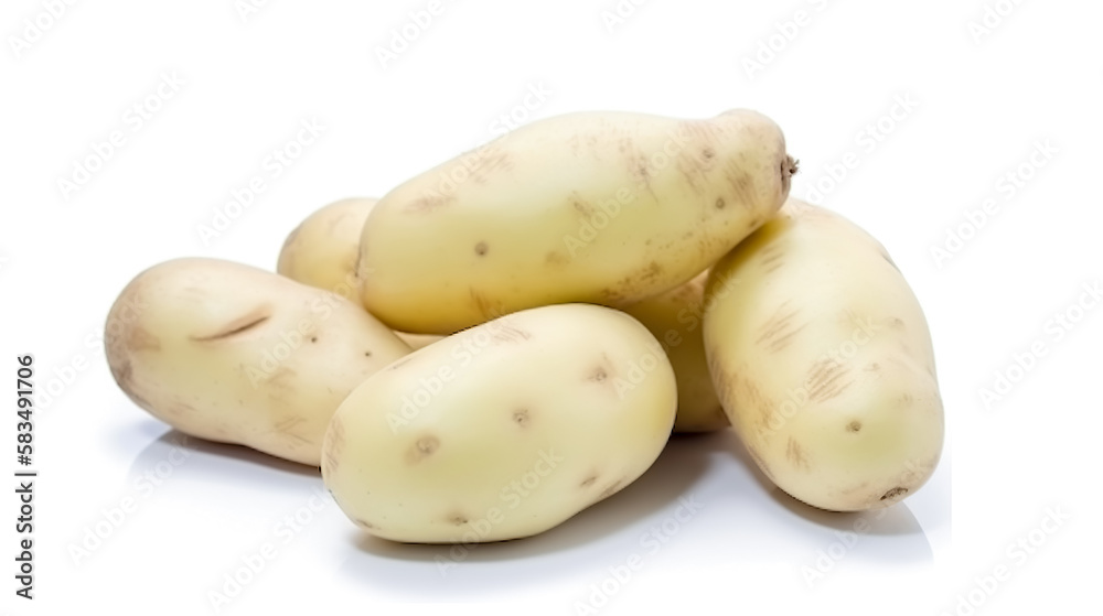patato. Fresh vegetables isolated on white background. Healthy food concept. Generative AI patato. Fresh vegetables isolated on white background. Healthy food concept. Generative AI