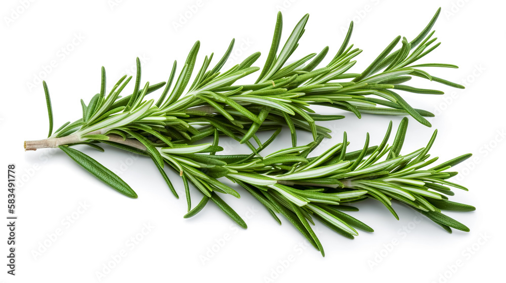 Fototapeta premium rosemary leaves. Fresh vegetables isolated on white background. Healthy food concept. Generative AI