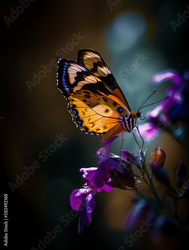 Stunning Close-Up: Magical Butterfly Encounter on a Vibrant Flower - Nature's Breathtaking Beauty Unveiled!