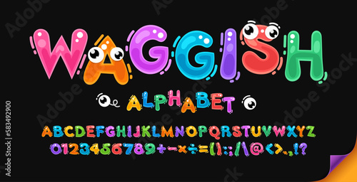 Waggish Cartoon Style Colorful Doodle Font