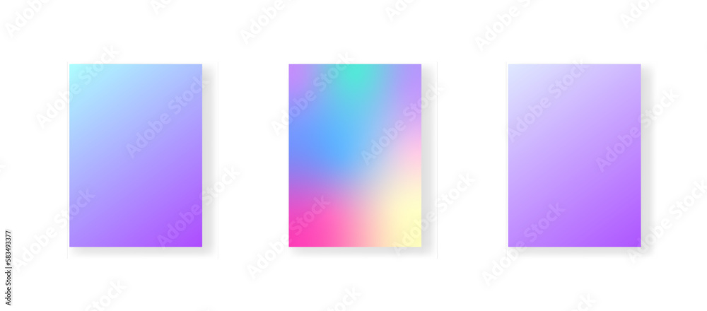 Gradient wallpaper set. Flat, colorful, collage gradient background. vector illustration.