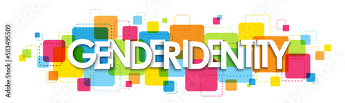 GENDER IDENTITY colorful vector typography banner