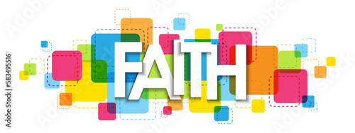 FAITH colorful vector typography banner
