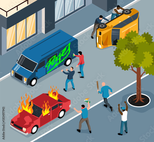Street Vandals Isometric Background