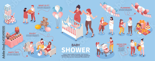 Baby Shower Infographic Set