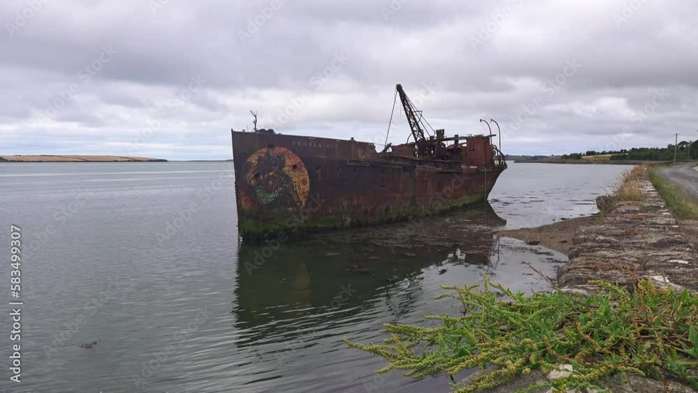 Wexford Baginbun Bay the remains of a once proud ship now at rest never to take to sea again Wexford Baginbun Bay the remains of a once proud ship now at rest never to take to sea again