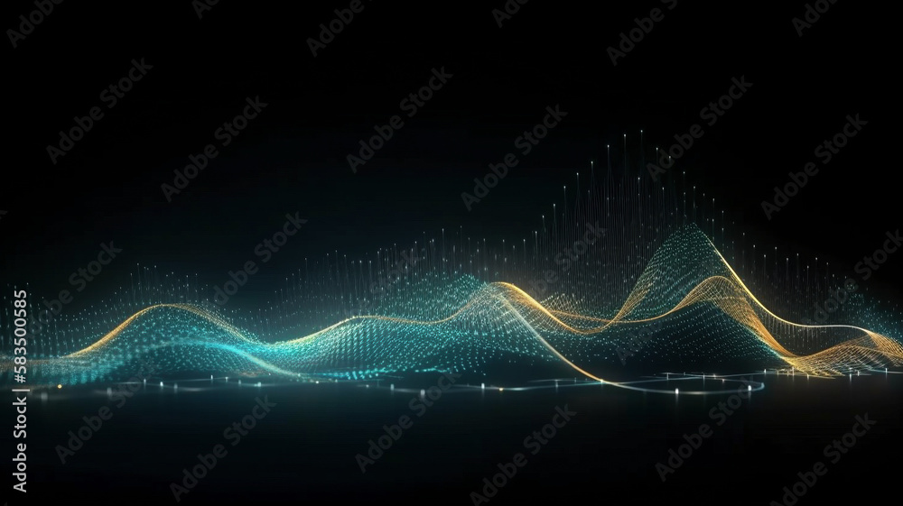 technological digital wave background or wallpaper