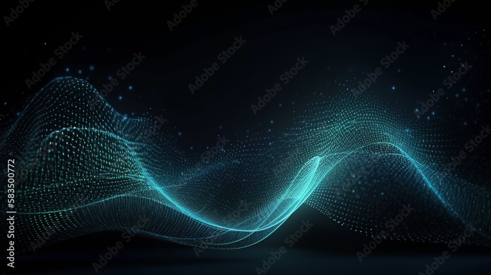 technological digital wave background or wallpaper