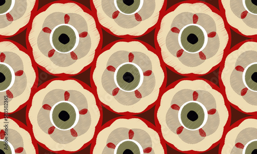 seamless fabric print pattern with flowers