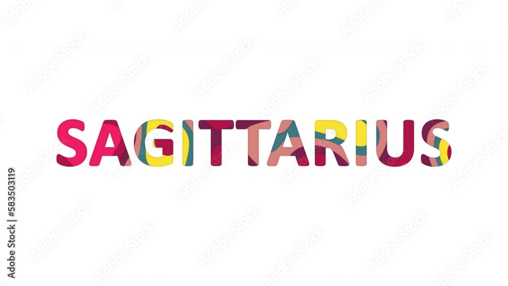 Multi-colored inscription constellation of a SAGITTARIUS with colored spots floating inside. Looped from frame 120 to 839, Alpha BW at the end Multi-colored inscription constellation of a SAGITTARIUS with colored spots floating inside. Looped from frame 120 to 839, Alpha BW at the end