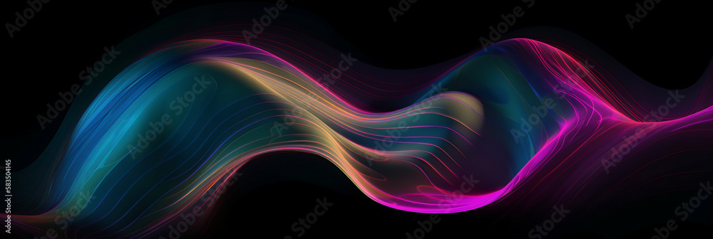 iridescent neon wave for background or wallpaper iridescent neon wave for background or wallpaper