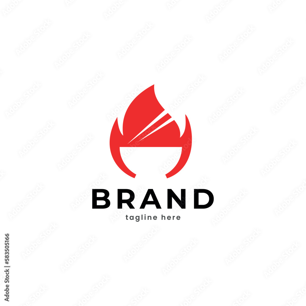 bowl with hot fire logo design vector icon symbol graphic illustration bowl with hot fire logo design vector icon symbol graphic illustration