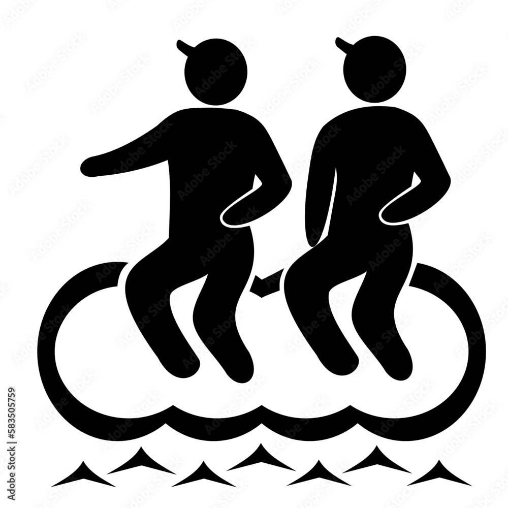 Vector illustration, logo, icon for travel and leisure. Wildlife and tourism. People. Isolated on a white background. Vector illustration, logo, icon for travel and leisure. Wildlife and tourism. People. Isolated on a white background.