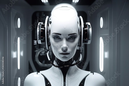Human Android. Human Robot. The future of humans as robots. Generative AI.