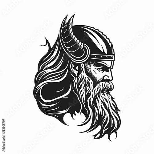 Viking Warior Logo. Generative AI