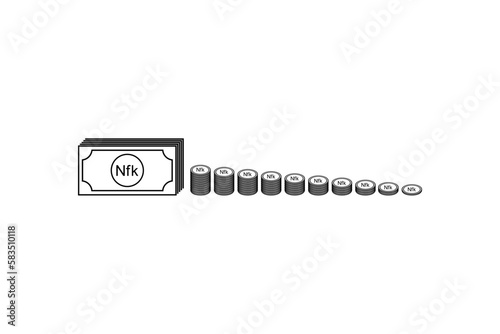 Eritrea Currency Symbol, Eritrean Nafka Icon, ERN Sign. Vector Illustration