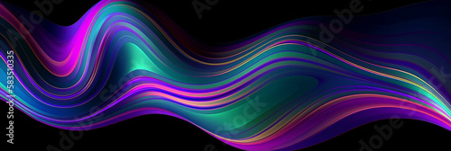 iridescent neon wave for background or wallpaper