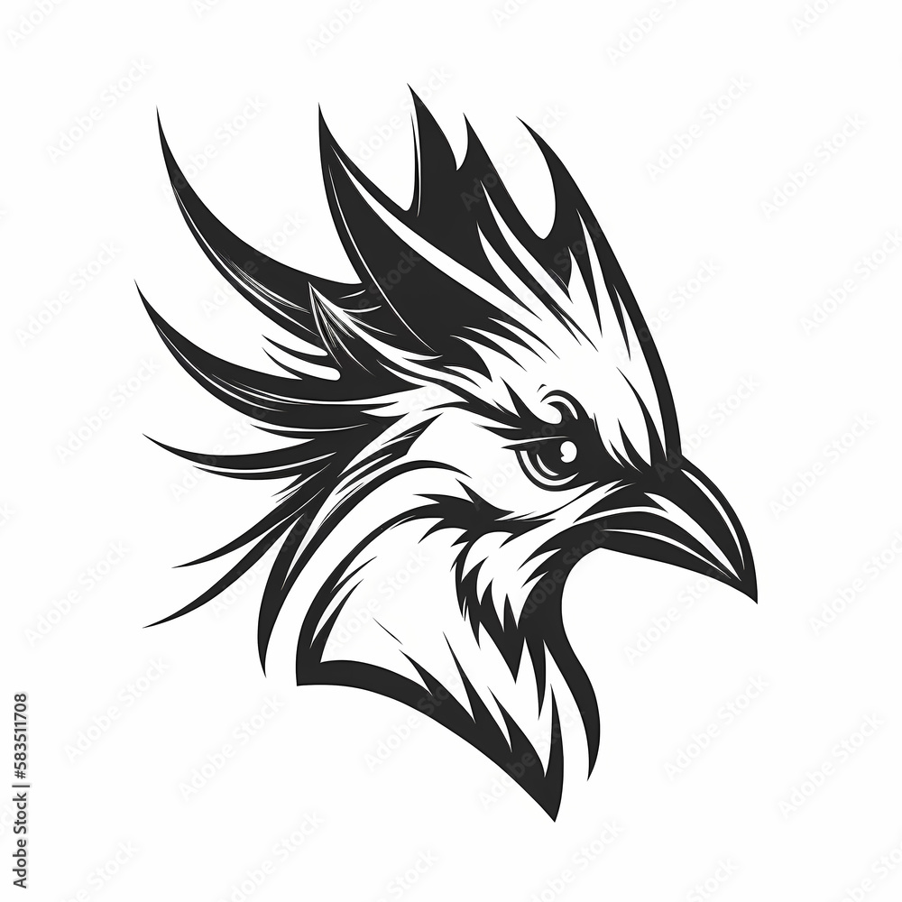 Obraz premium Cardinal Head Symbol Design. Generative AI