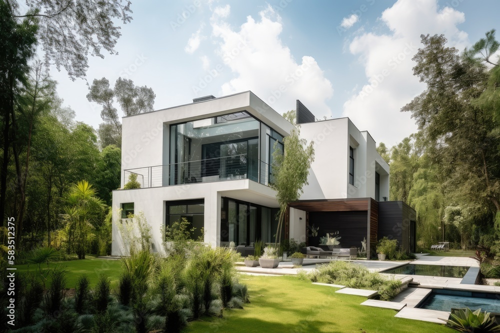 Illustration of a modern house - Created with generative AI
Illustration of a modern house - Created with generative AI