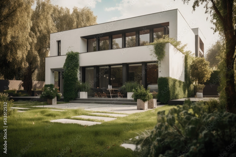 Illustration of a modern house - Created with generative AI
Illustration of a modern house - Created with generative AI
