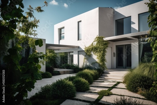 Illustration of a modern house - Created with generative AI  © Rieth
