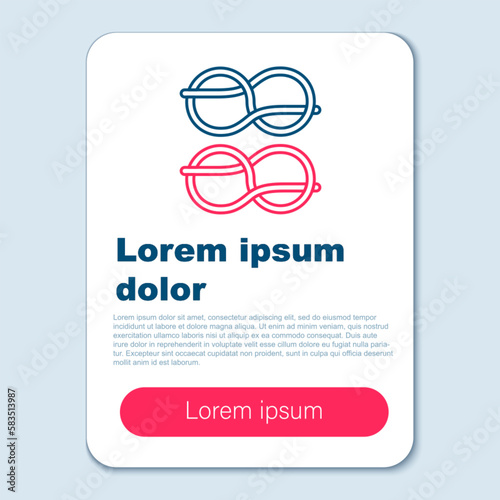 Line Nautical rope knots icon isolated on grey background. Rope tied in a knot. Colorful outline concept. Vector