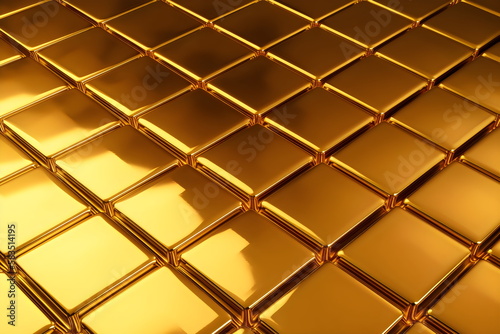 gold metallic cube surface background texture, made with generative ai 