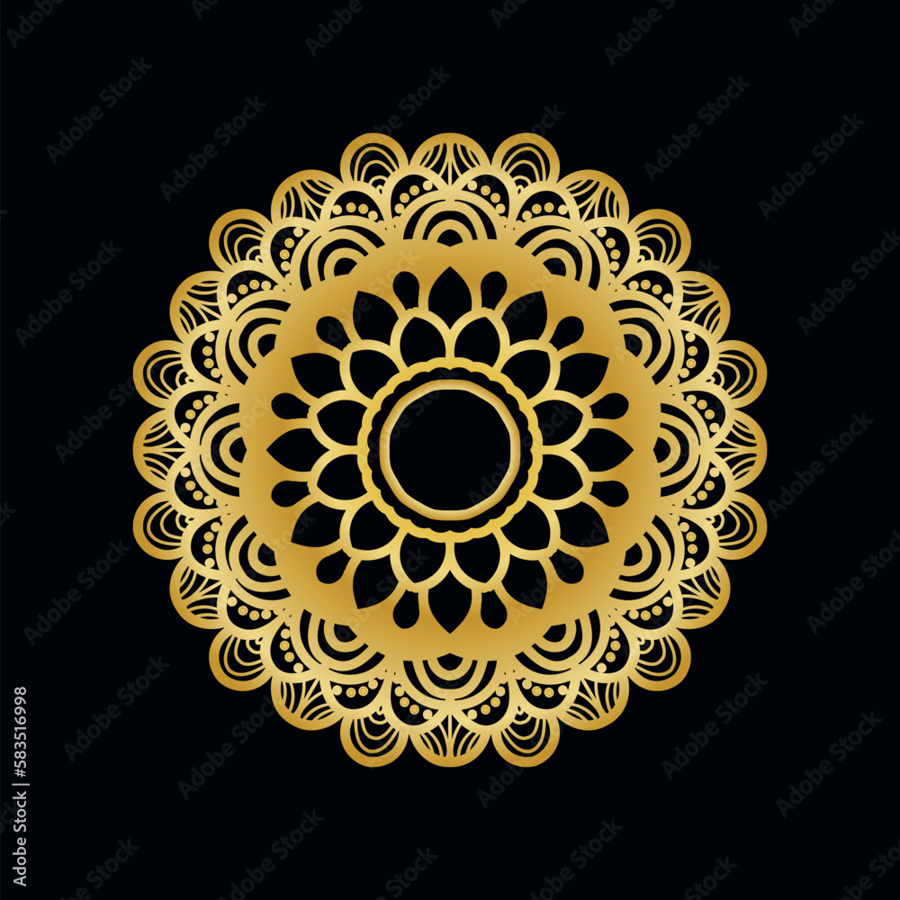 Luxury ornamental mandala vector design background in gold color Luxury ornamental mandala vector design background in gold color