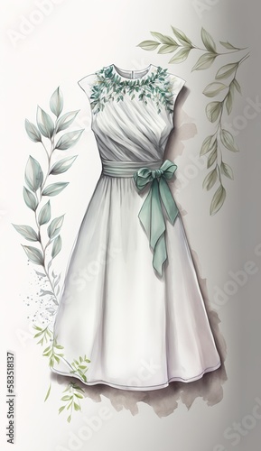 gorgeous knee-length bridesmaid dress with subdued colors