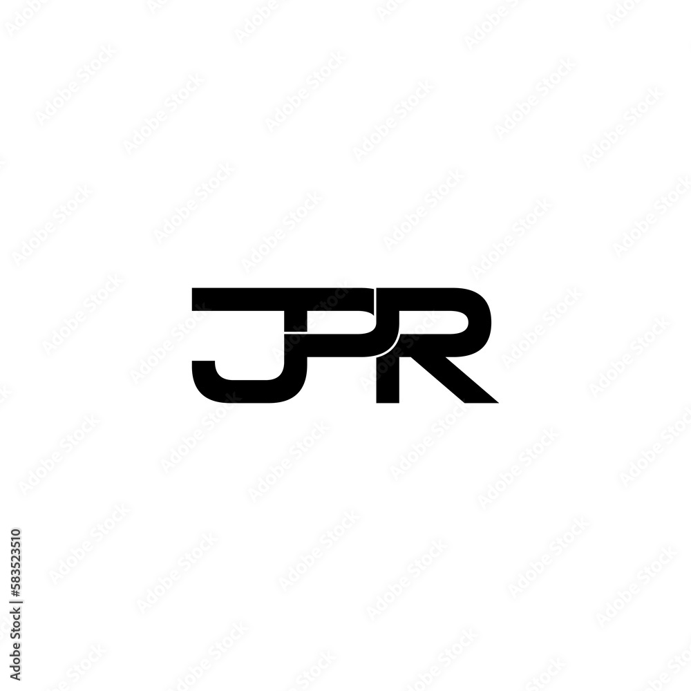 jpr typography letter monogram logo design