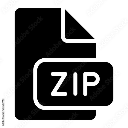 zip glyph icon photo