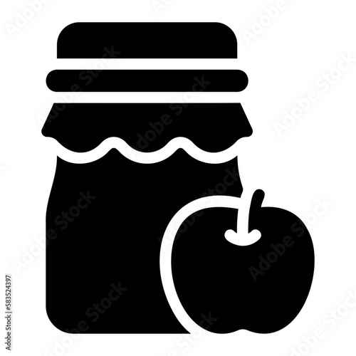 apple jam glyph icon