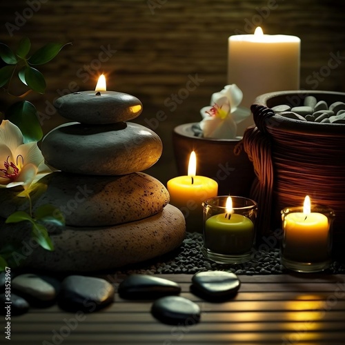 Ambiente zen para la relajación con velas