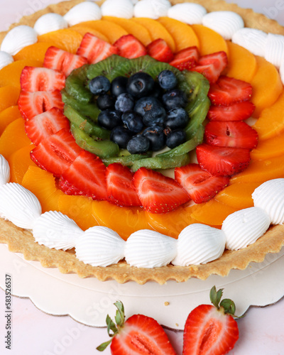 fruit tart with berries